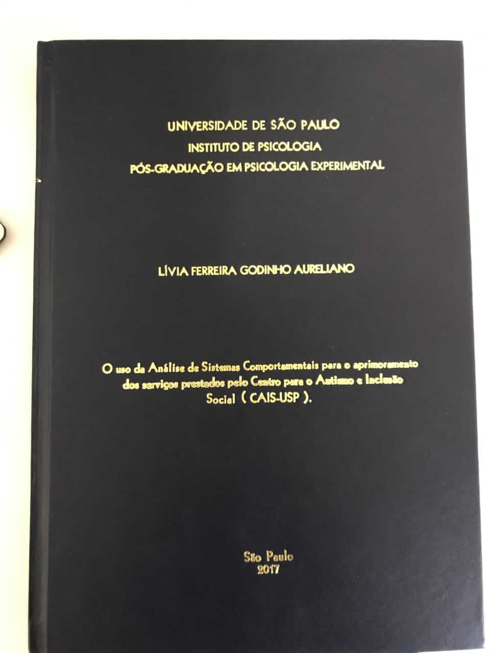 Capa da tese de doutorado de Lívia Ferreira Godinho Aureliano pela USP